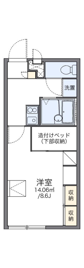 レオパレス南田園第２ 109号室 間取り