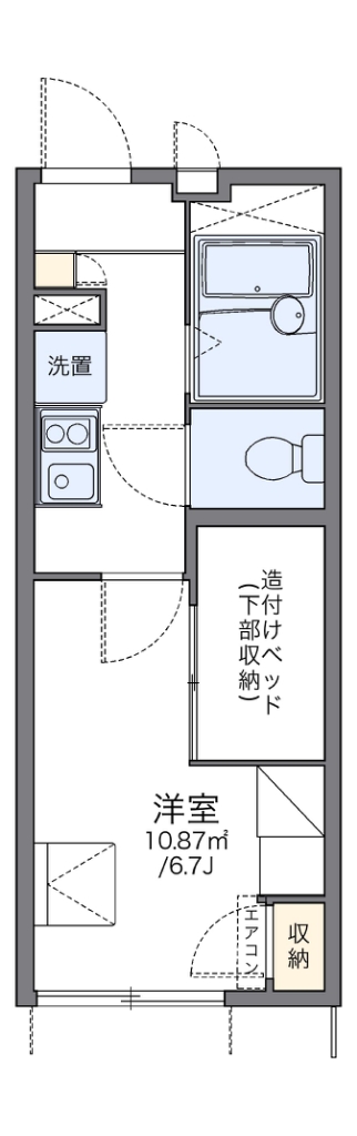 レオパレス明和第２ 104号室 間取り