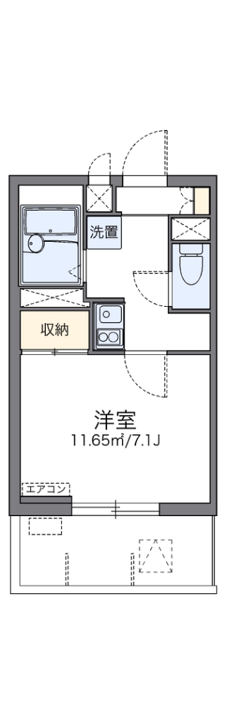 レオネクストル　ヴァン　ブルー 504号室 間取り