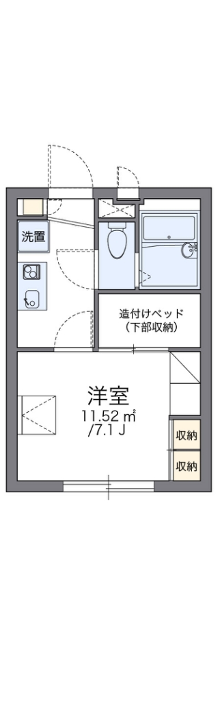 レオパレスパピエ薫風 301号室 間取り