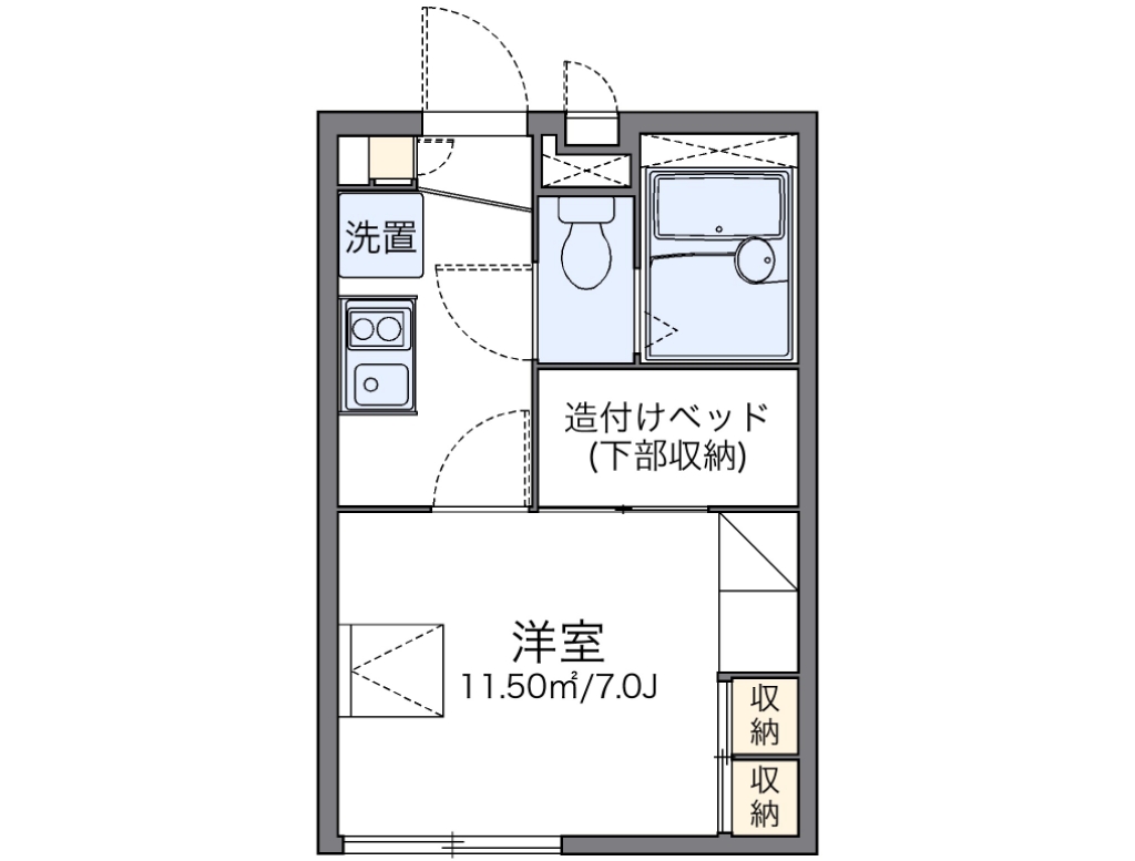 レオパレスワカホ 204号室 間取り