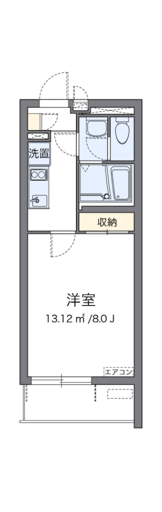 クレイノリヴェール 102号室 間取り