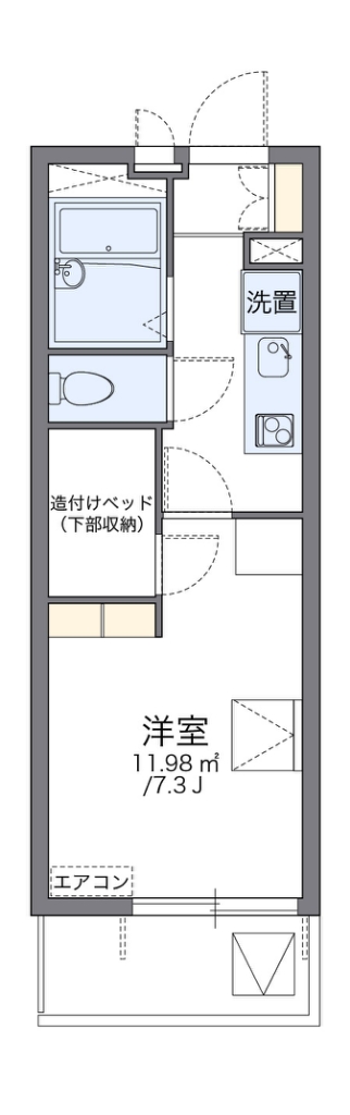 レオパレストルワジエーム 308号室 間取り