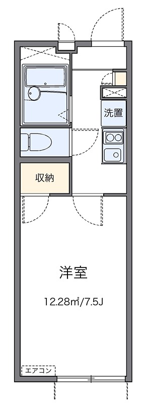 若葉ハイツ 204号室 間取り