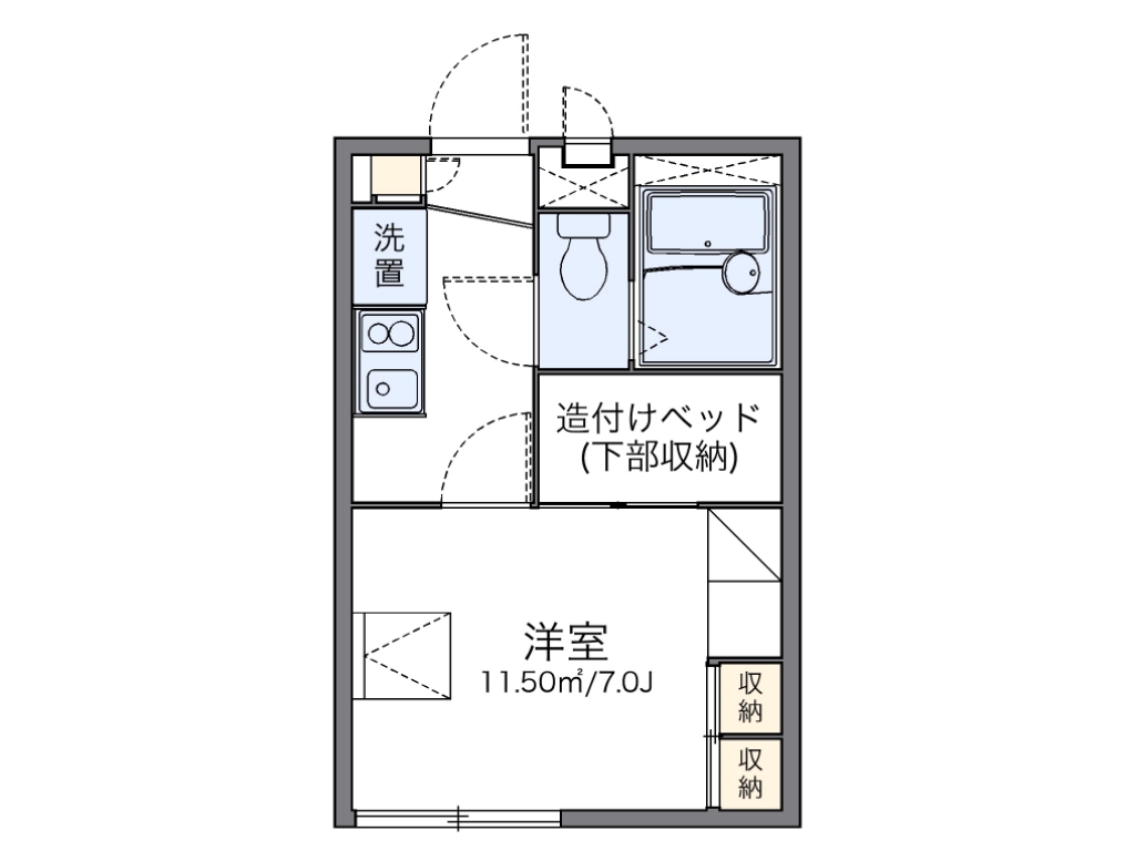 レオパレスＦｉｒｓｔ　Ａｓｔｙ 107号室 間取り