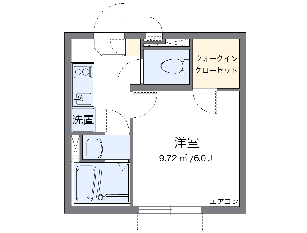 クレイノグラシア 101号室 間取り