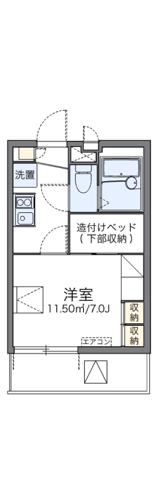 レオパレスリモーネⅢ 306号室 間取り