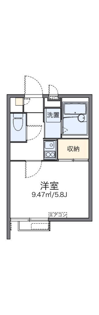 レオパレスなでしこ 203号室 間取り