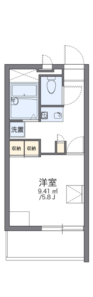 レオパレス楠２ 401号室 間取り