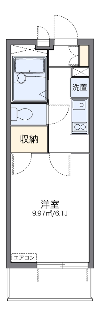 レオパレスタウンコート 間取り図