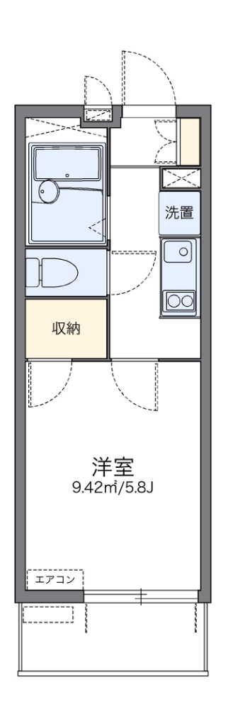 レオパレスＲｅｉ 104号室 間取り