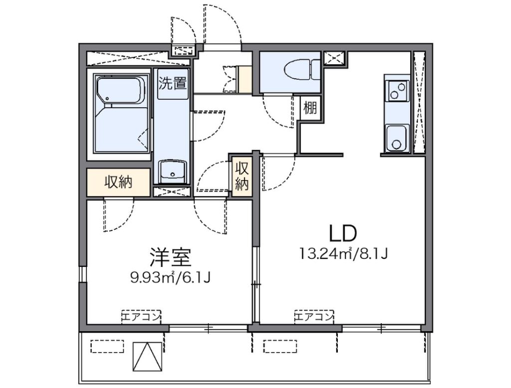 レオネクストリッカティル 間取り図