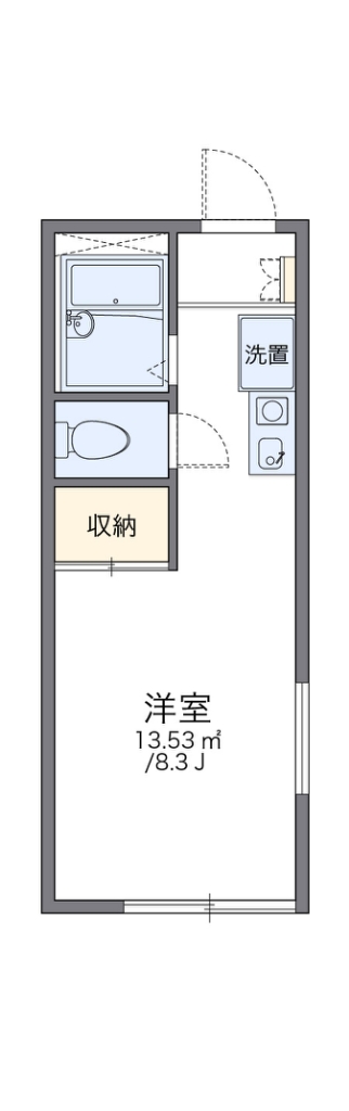 レオパレストダワンルームハイツ２ 201号室 間取り