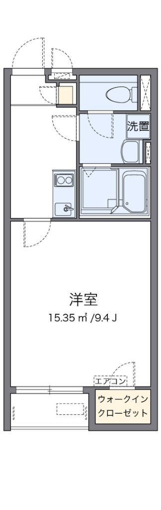 クレイノマルシェ 202号室 間取り