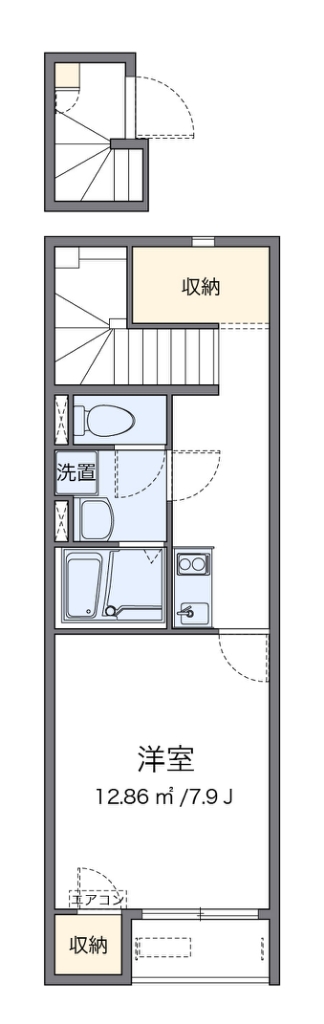 クレイノ綾瀬 206号室 間取り