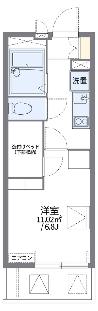 レオパレスフォーレストⅡ 201号室 間取り