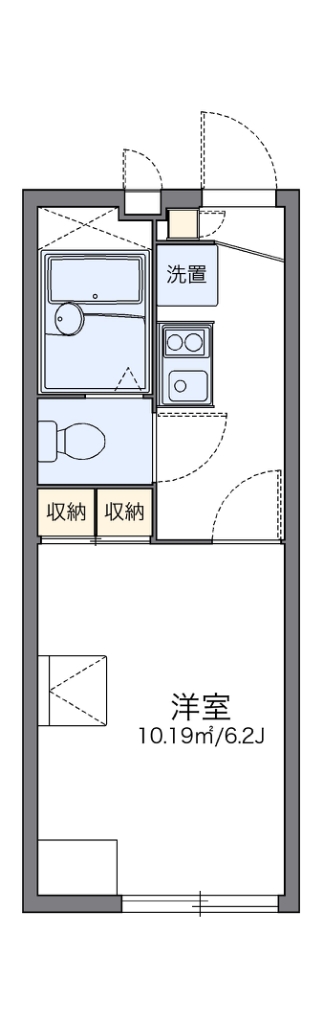 レオパレスミーコーポ　マチヤ 201号室 間取り