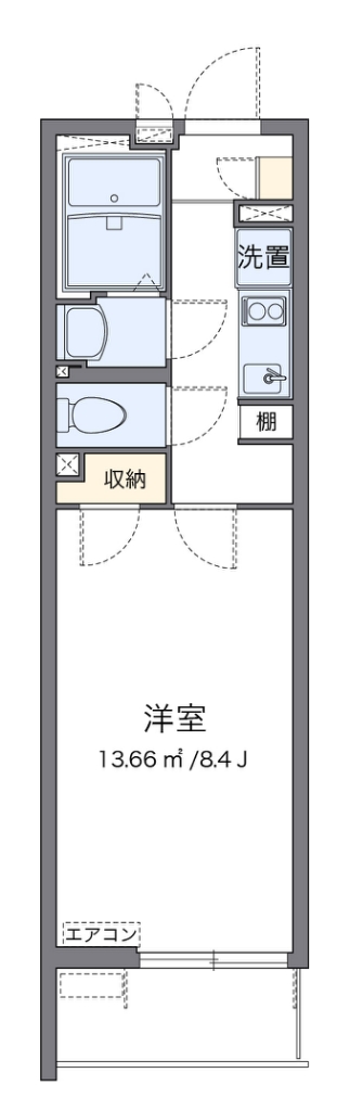 クレイノクーラ　ルガル 105号室 間取り