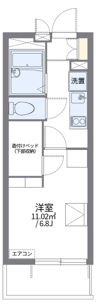 レオパレスエスペランサ野上 101号室 間取り