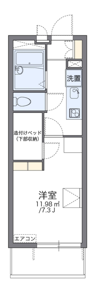 レオパレスハーモニー蕨 106号室 間取り