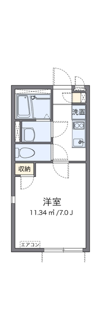 レオネクストアルマ 201号室 間取り