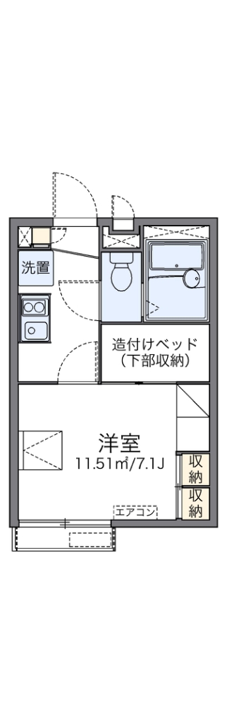 レオパレスコヅチⅢ 201号室 間取り