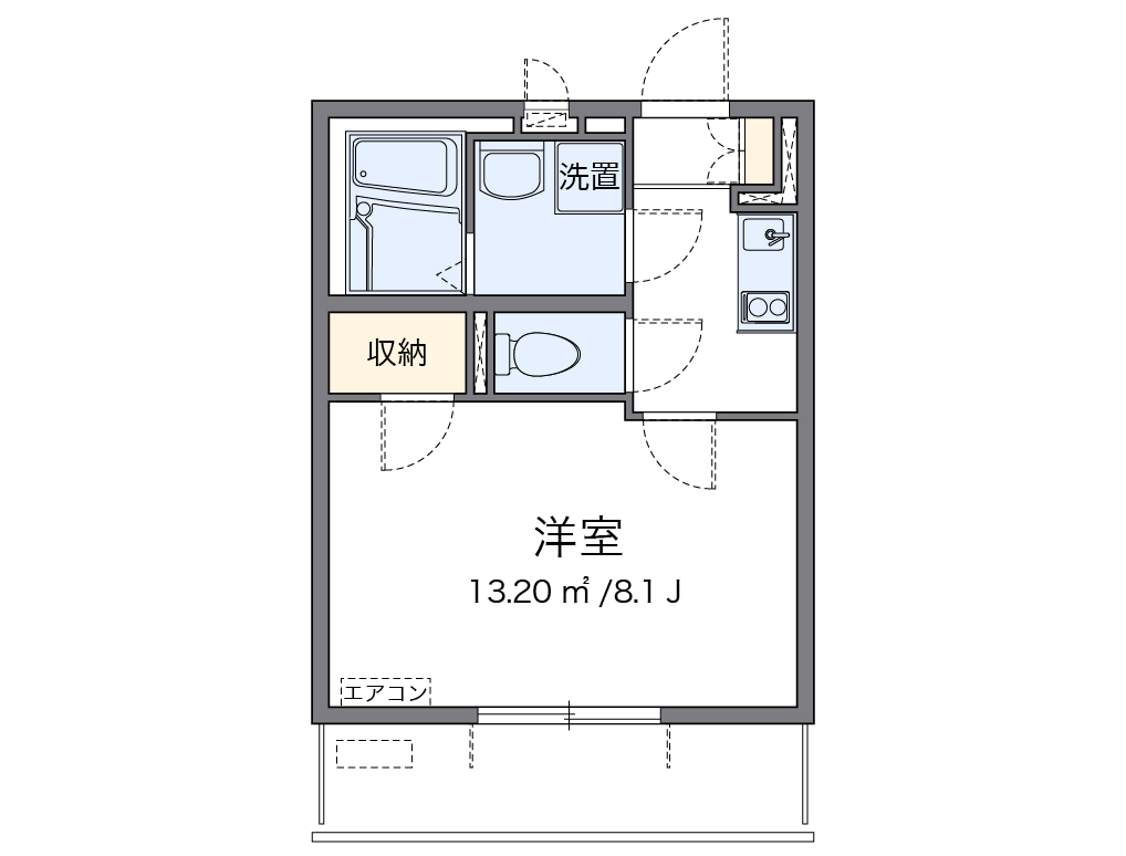 レオネクストサンドリーム 202号室 間取り