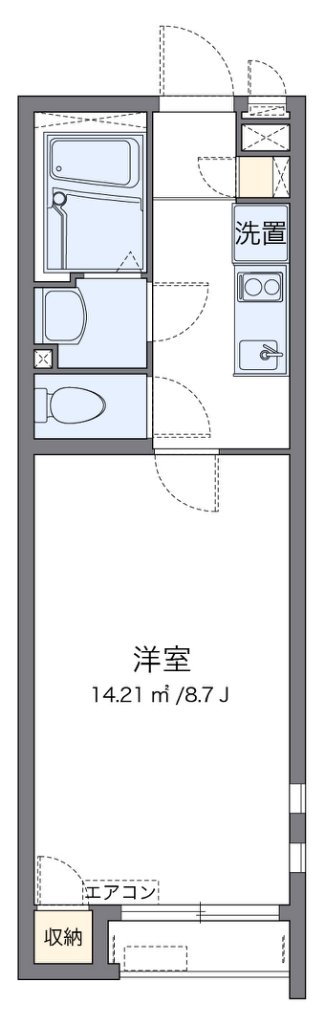 クレイノティアラ 101号室 間取り