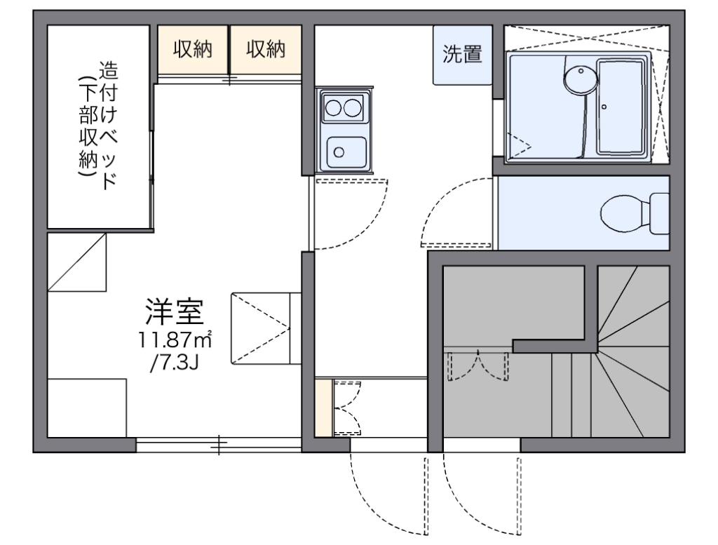 レオパレス皇海 102号室 間取り