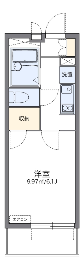 レオパレスルーブルⅡ 403号室 間取り