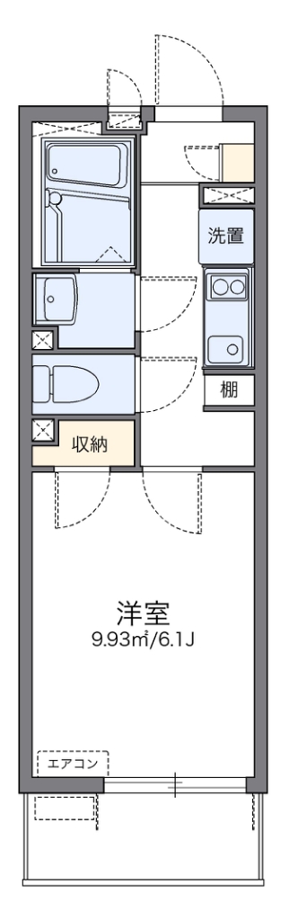 レオネクストラグレージュⅢ 304号室 間取り