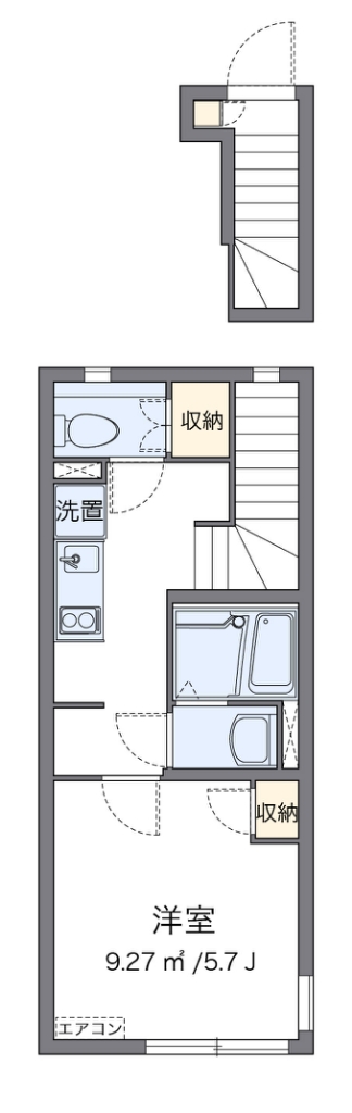 クレイノ葵芳　２号館 205号室 間取り