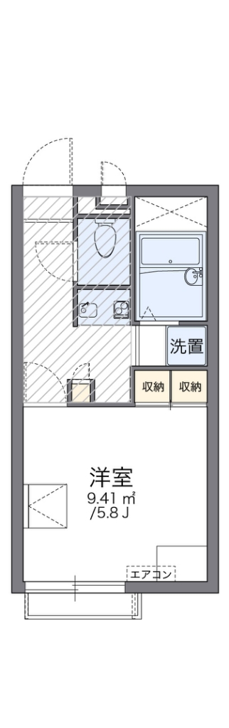 レオパレス若竹 103号室 間取り