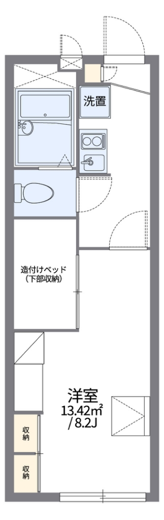 レオパレスメゾンボヌール 102号室 間取り