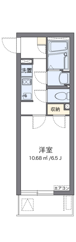 クレイノ翔花 105号室 間取り