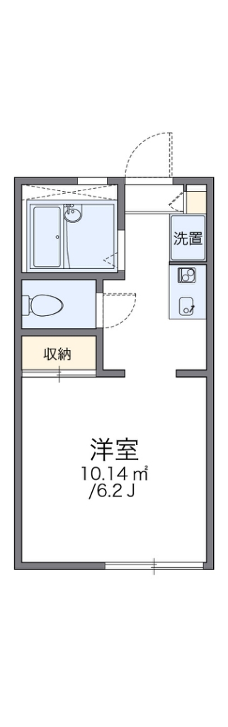 レオパレスウィル山手 101号室 間取り