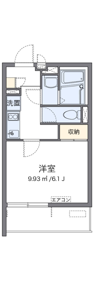 クレイノ与野 202号室 間取り