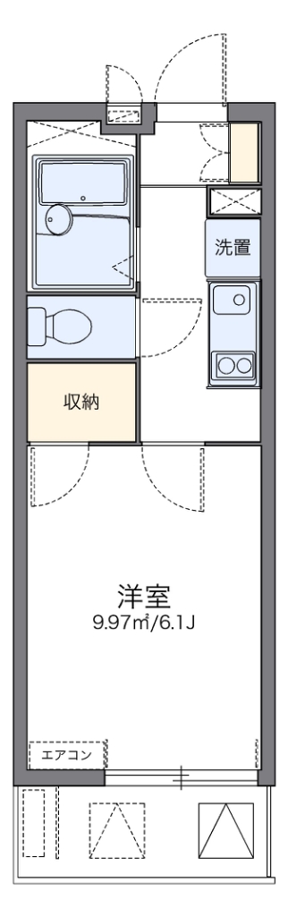 レオパレスワコウサンハイツＣ棟 203号室 間取り