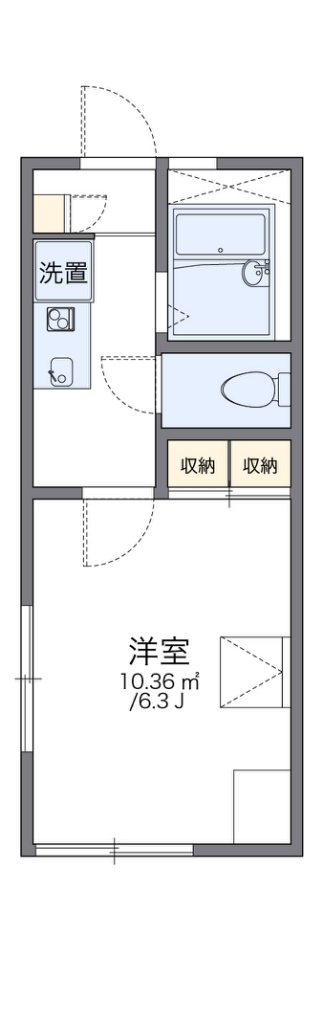 レオパレス華みずきⅡ 102号室 間取り