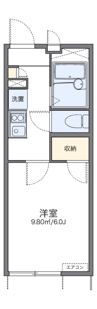 レオパレスハピネス光が丘 間取り図