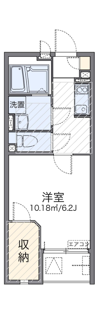 レオネクスト呉松Ⅱ 203号室 間取り