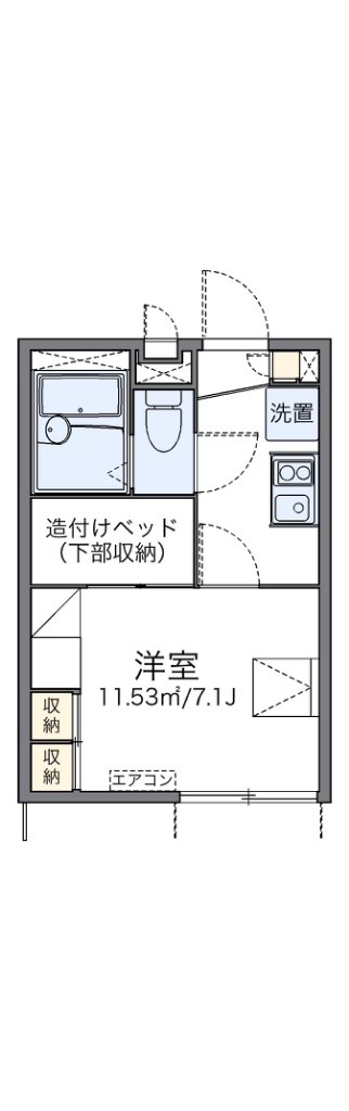 レオパレスガーデンむつみ 間取り図