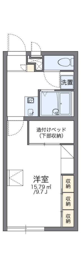 レオパレス一本杉 104号室 間取り