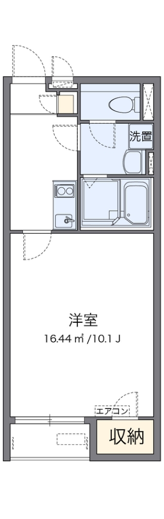 クレイノ新グリーンハイツ 103号室 間取り