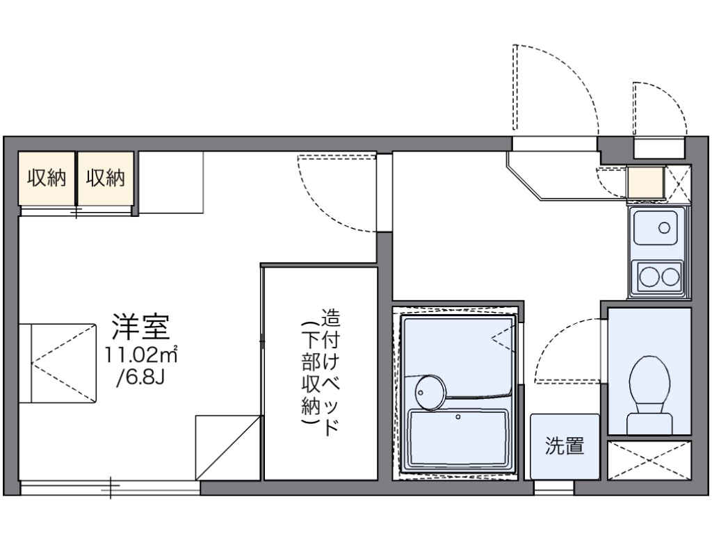 レオパレス南阿佐ヶ谷エクセル 間取り図