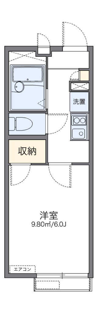 レオパレスサニーコートアカシＢ 間取り図