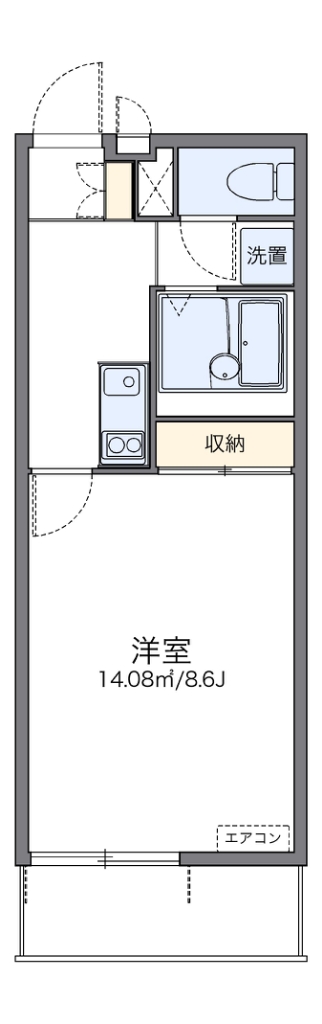 レオネクストシーズ　堀の内 204号室 間取り