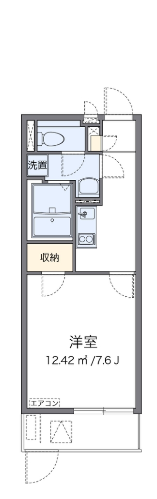 クレイノ氷川の杜 106号室 間取り