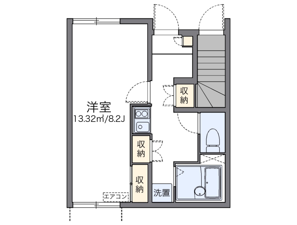 レオネクストＭＫヴィヴレ 103号室 間取り