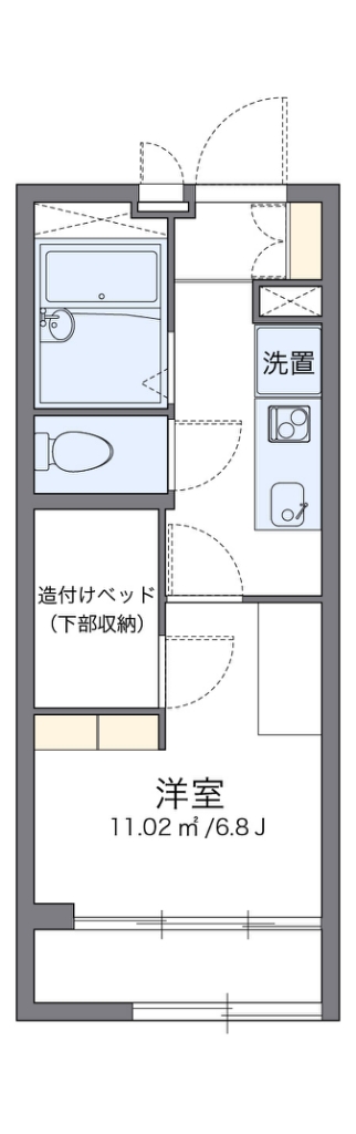 レオパレス中央Ⅱ 108号室 間取り